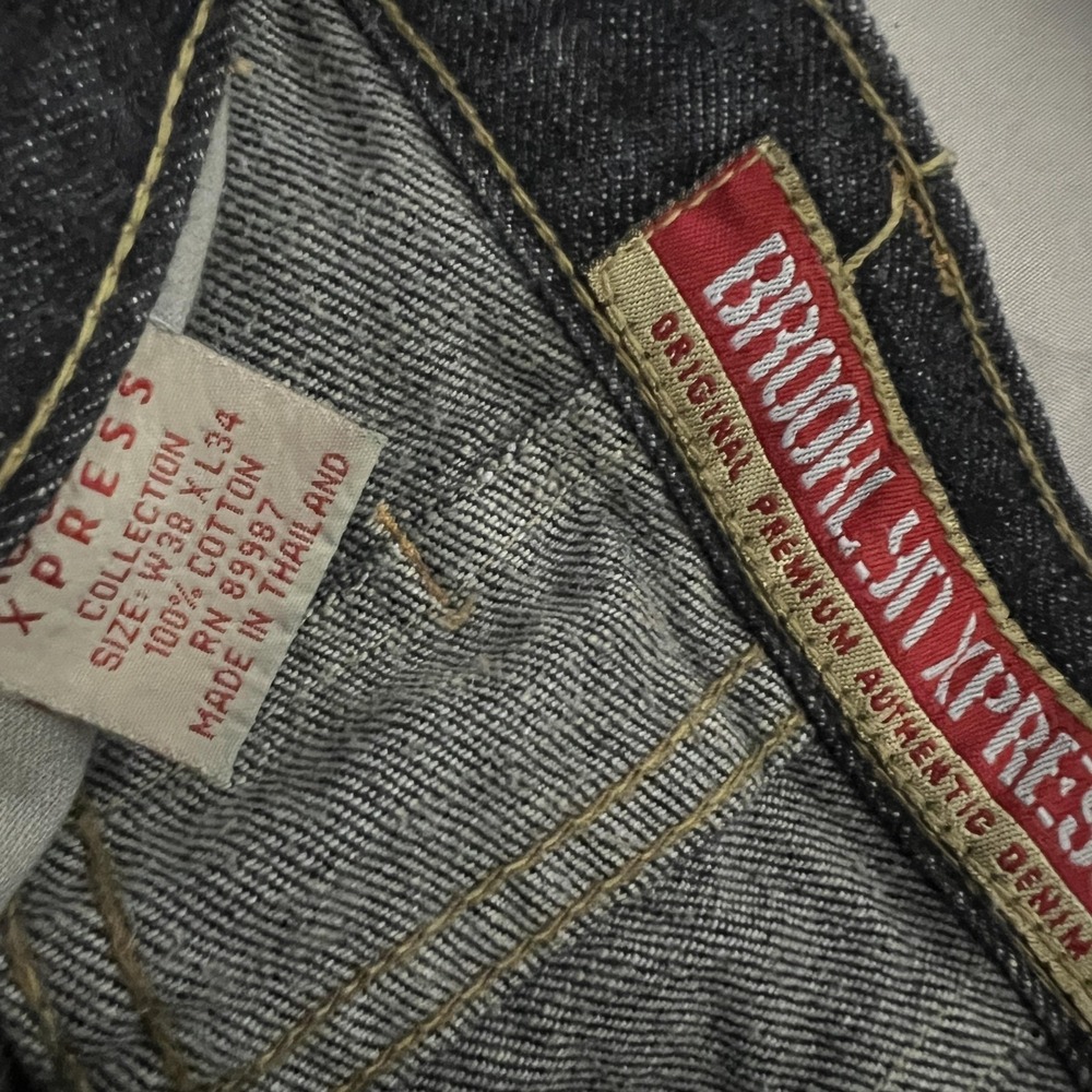 Brooklyn Xpress Collection Jeans Mens 38x34 Dark Wash Wide Leg Relaxed Denim - Picture 2 of 8